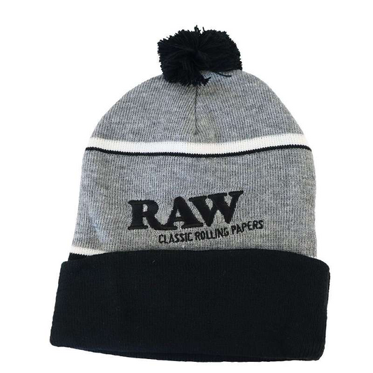 RAW GORRO POMPOM | NEGRO