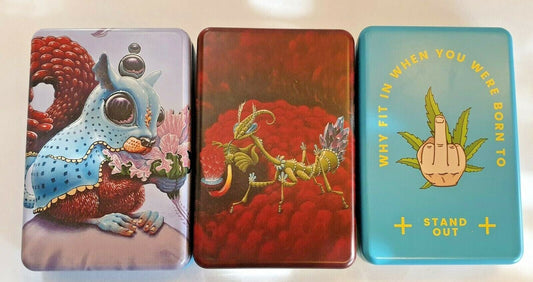 Cajas de METAL y PORTA PAPELILLOS variadas de diseño