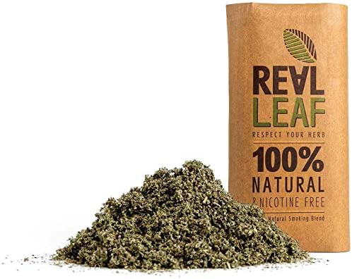 Real Leaf Organic Herbal Natural Smoking Mixture  100% Nicotine Tobacco Free     NO SE INVIA EN LA PENISULA