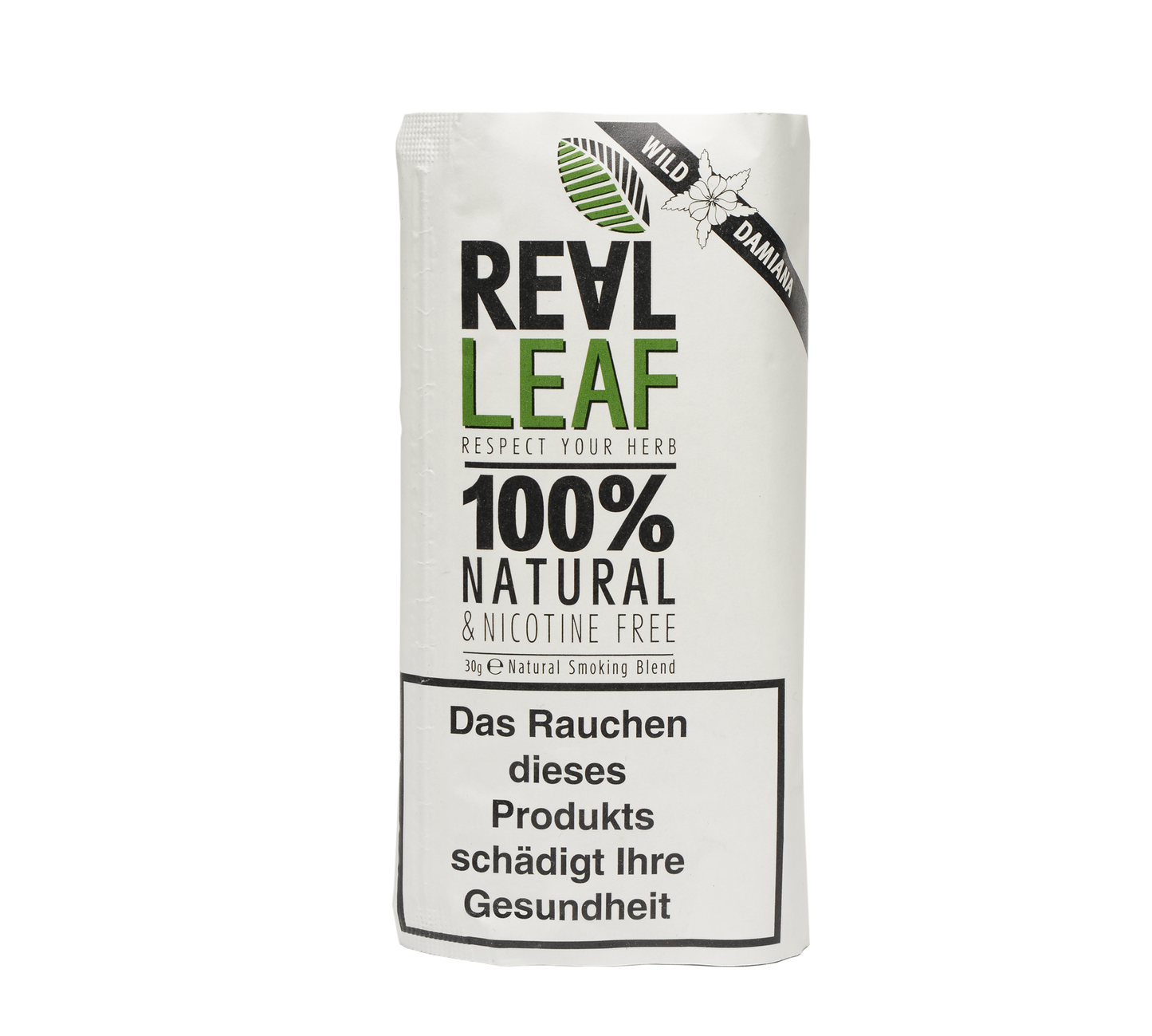 Real Leaf Organic Herbal Natural Smoking Mixture  100% Nicotine Tobacco Free     NO SE INVIA EN LA PENISULA