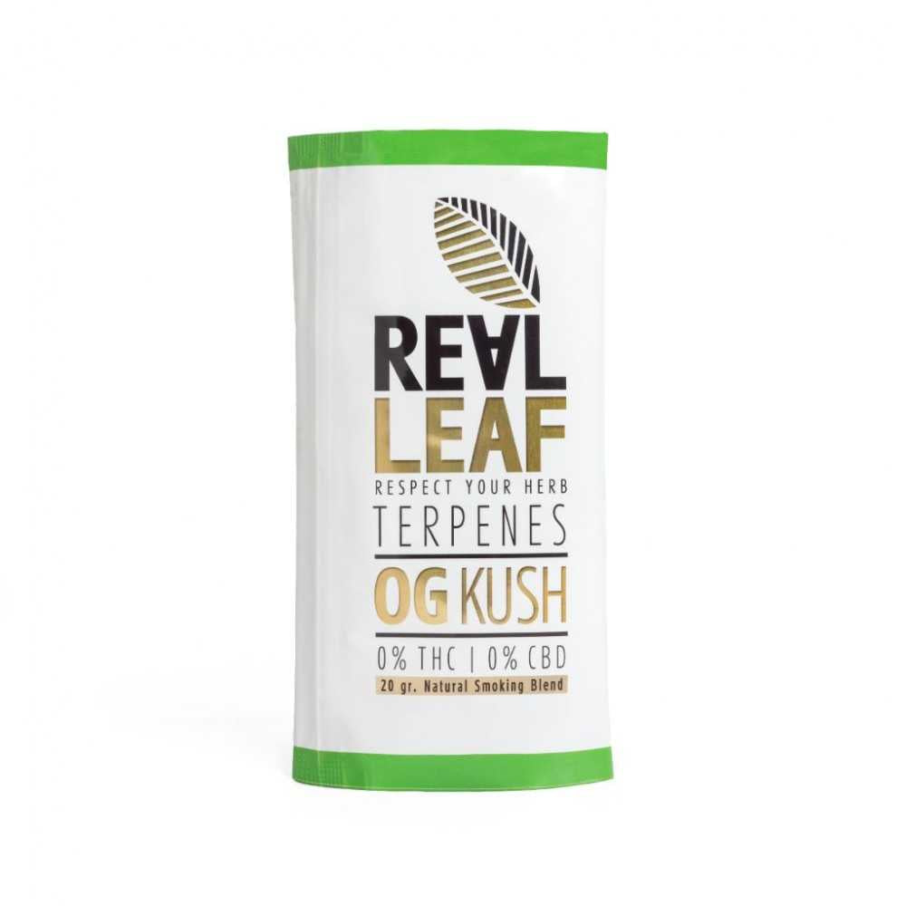 Real Leaf Organic Herbal Natural Smoking Mixture  100% Nicotine Tobacco Free     NO SE INVIA EN LA PENISULA